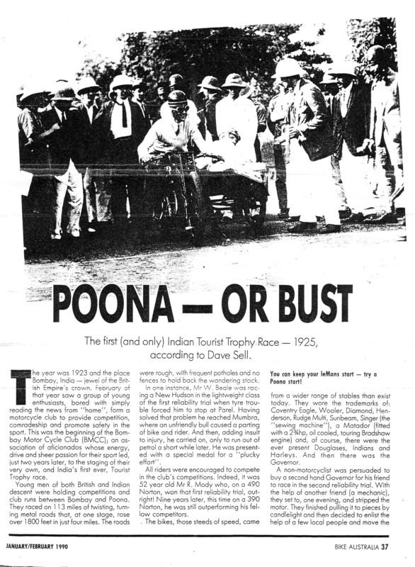 Page 1 of the Bike Australia article